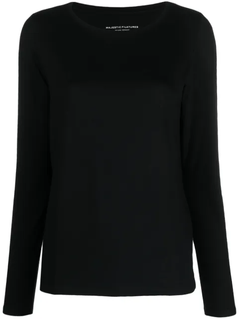 Majestic Filatures boat-neck long-sleeve T-shirt 