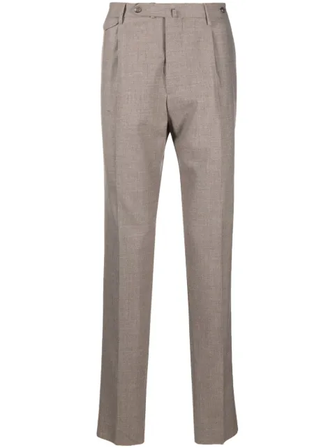 Tagliatore pressed-crease knitted slim-cut trousers
