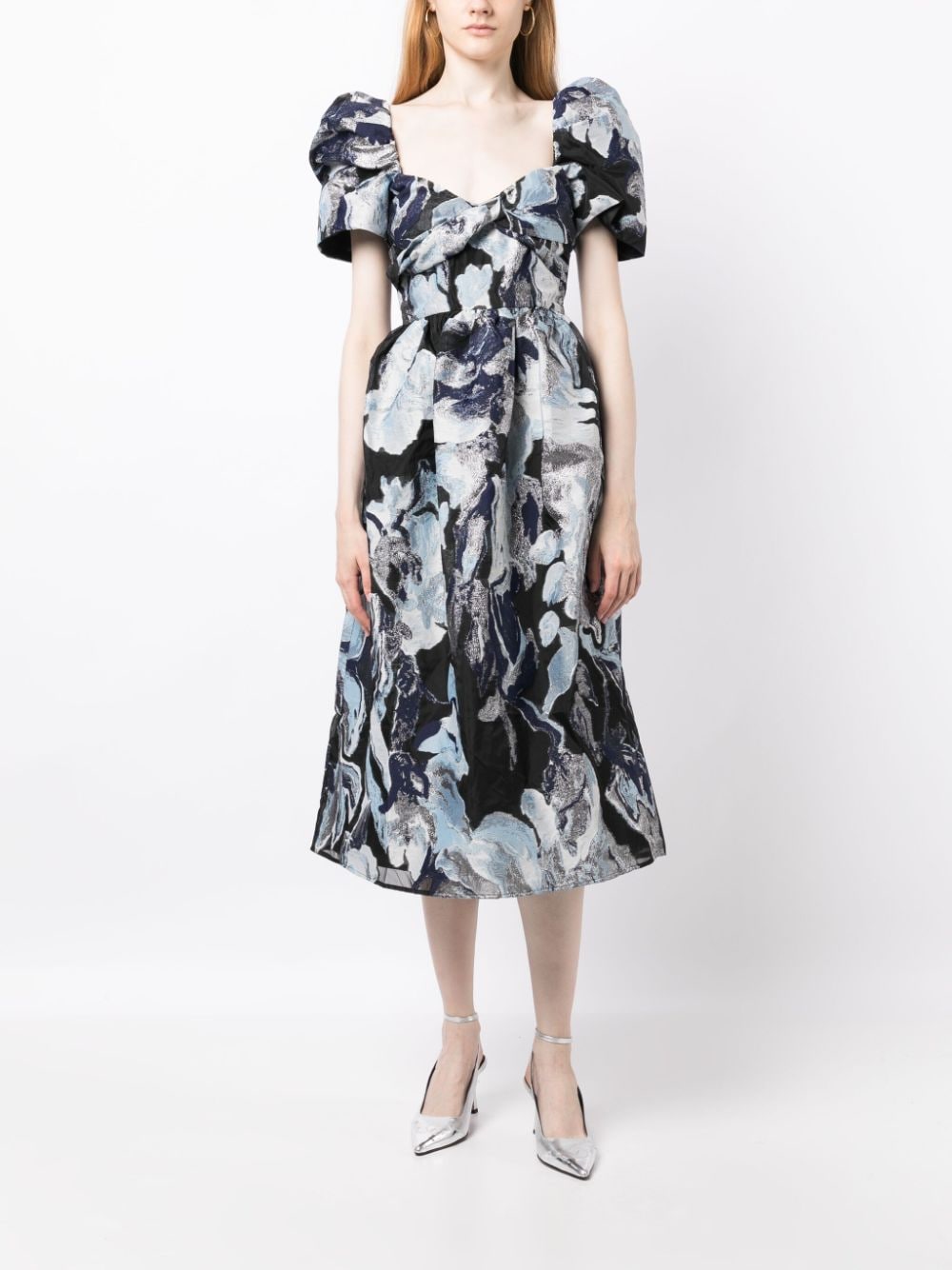 Stine Goya Midi-jurk met print - Blauw