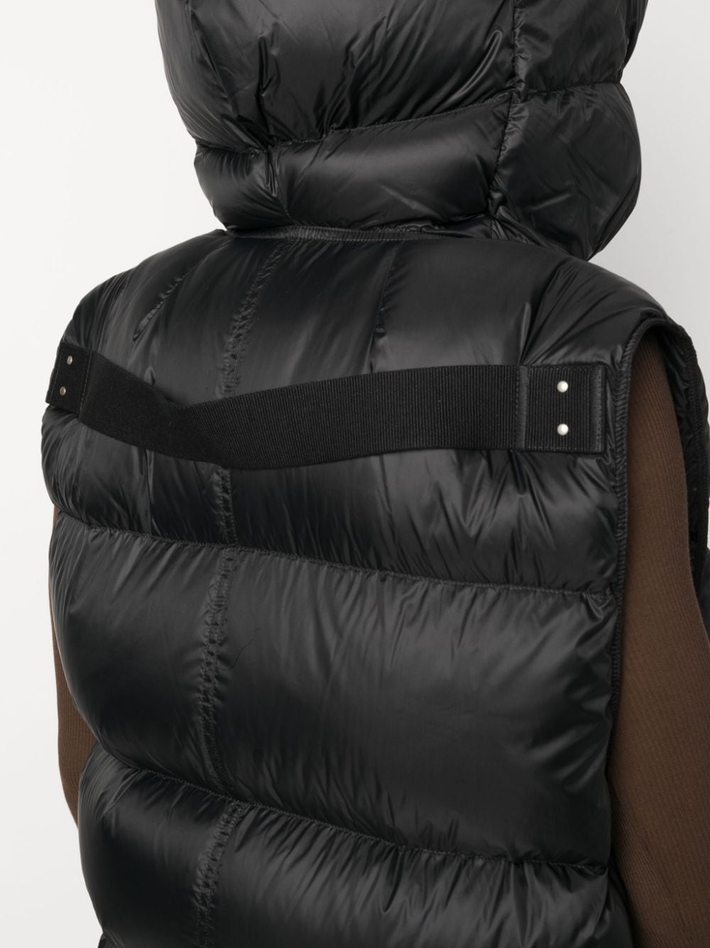 Shop Rick Owens Hooded Puffer Gilet In Black