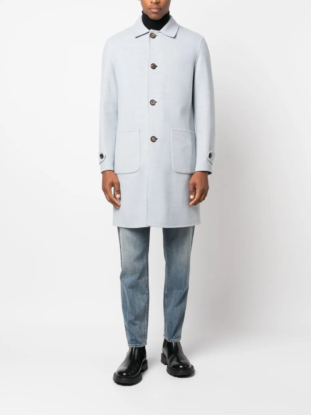 Eleventy Button-up sailorjas - Blauw