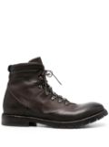 Eleventy lace-up leather ankle boots - Brown