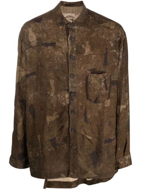 Ziggy Chen asymmetric wool shirt