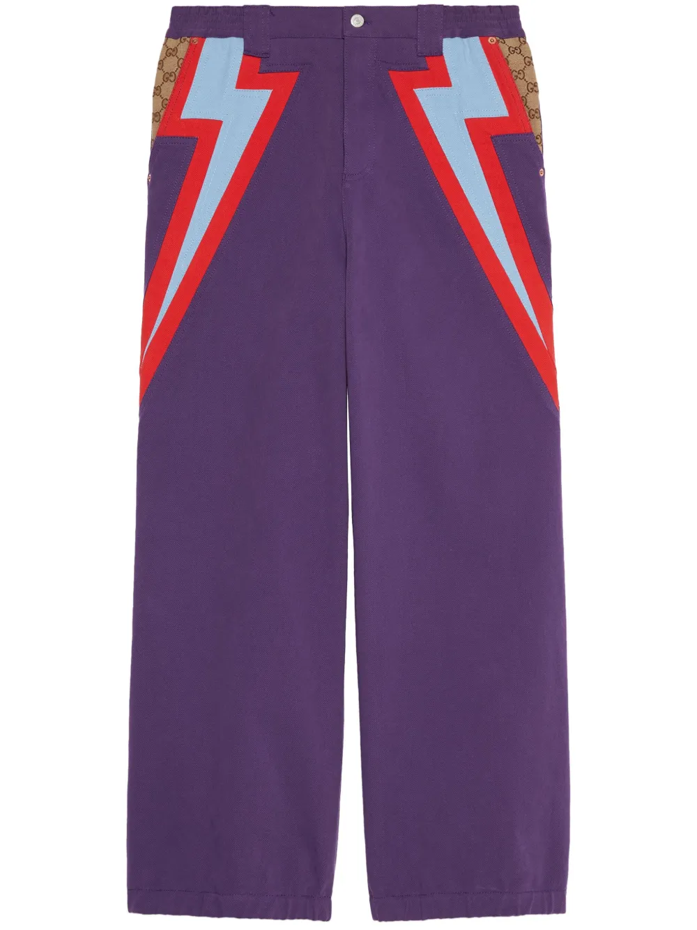Gucci GG-trim cotton drill trousers | Smart Closet