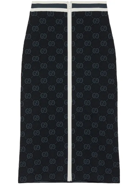 Gucci GG jacquard midi skirt
