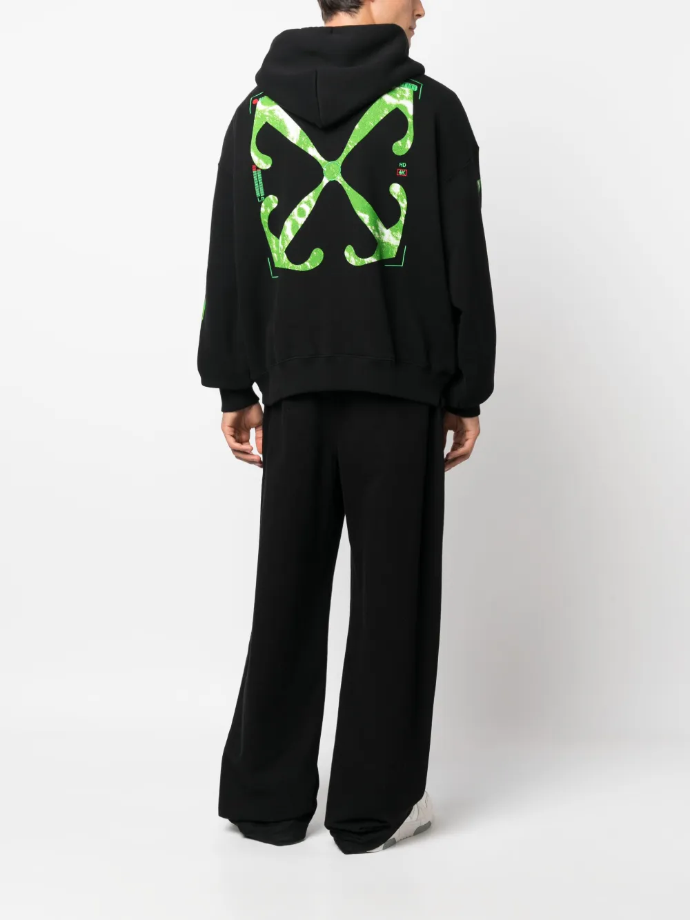 Off-White Hoodie met Arrowsprint - Groen