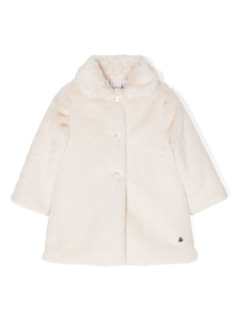 Paz Rodriguez faux-shearling single-breasted coat 