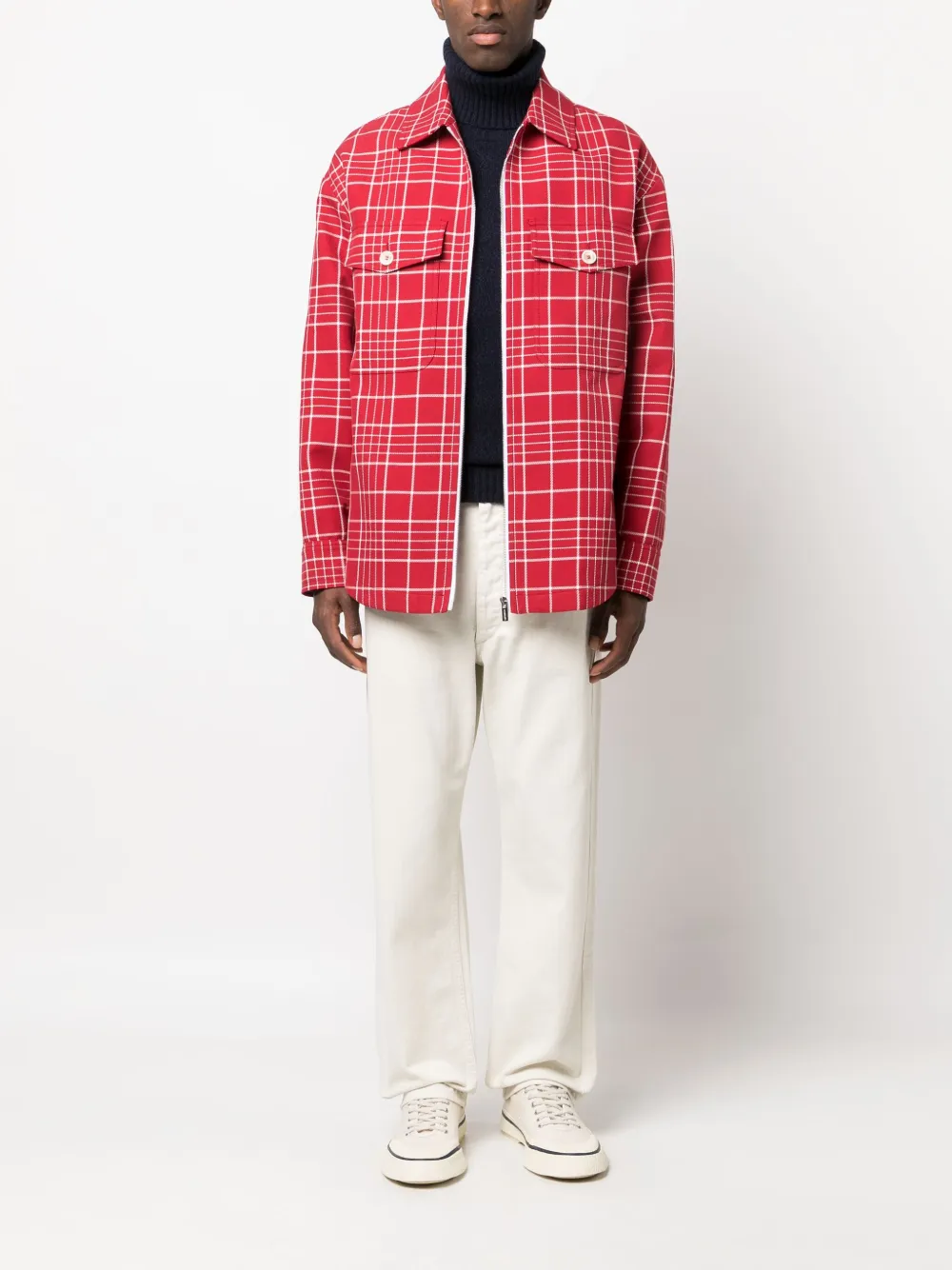 Jacquemus Shirtjack met rits - Rood