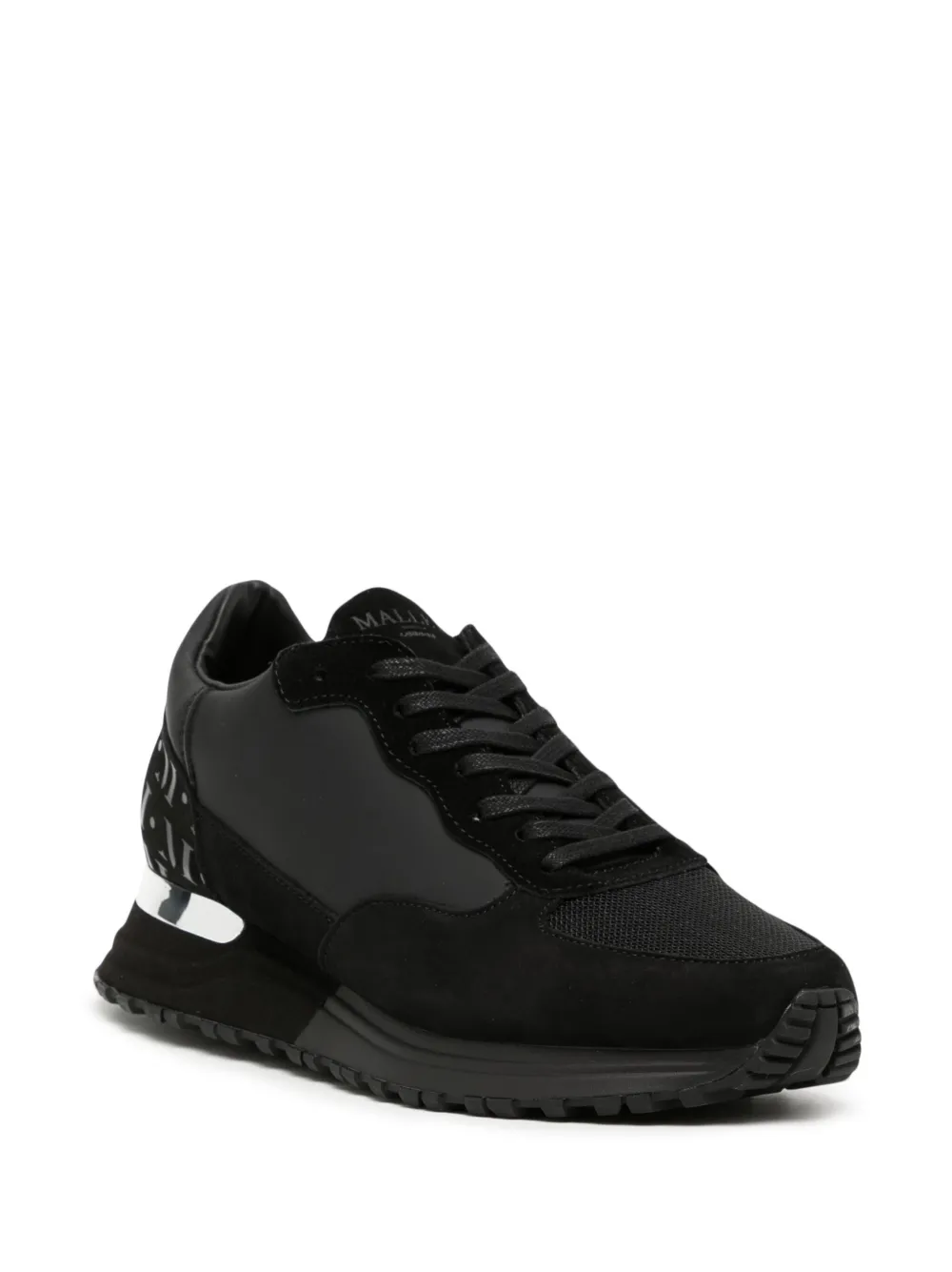 Mallet Popham panelled low-top sneakers - Zwart