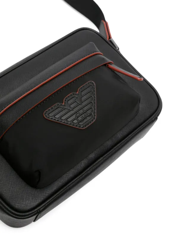 Emporio Armani logo patch Messenger Bag Farfetch