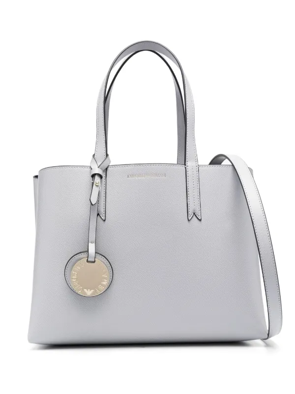 Emporio armani tote bag with logo charm outlet
