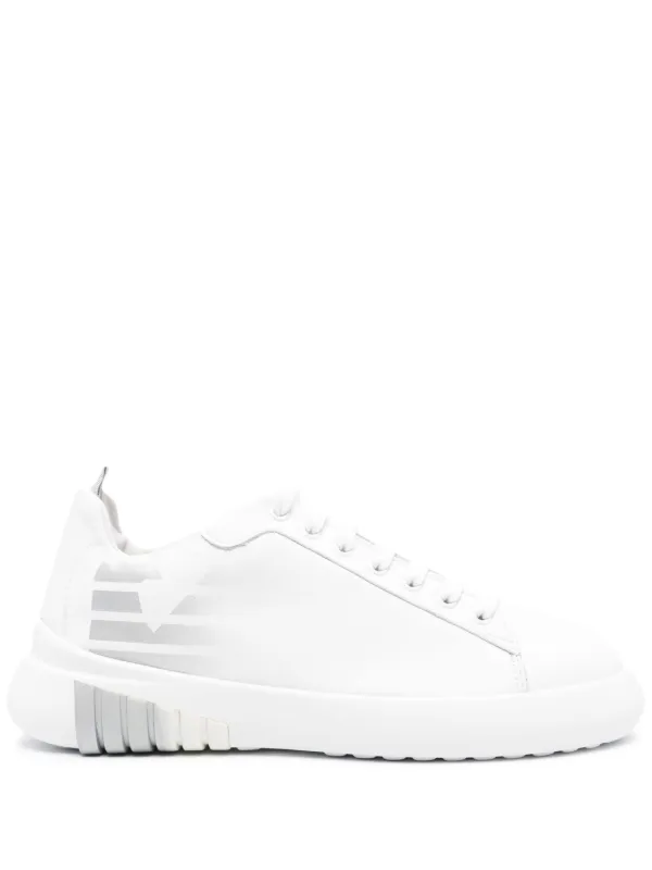 Emporio armani trainers white hot sale