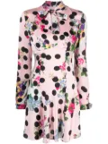 MSGM polka-dot pattern pussy-bow minidress - Pink