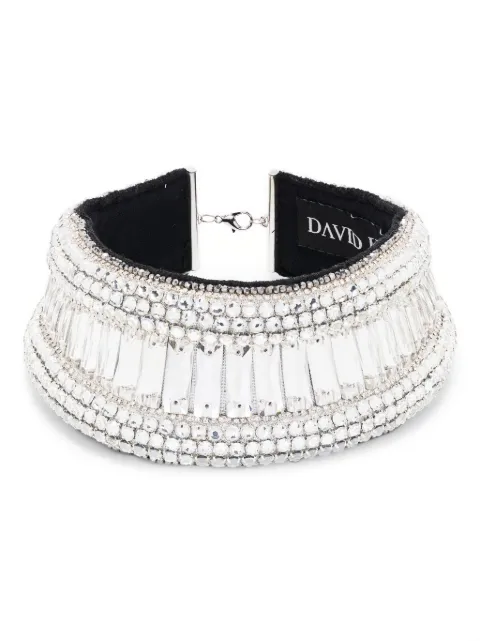 David Koma crystal-embellished high-neck choker