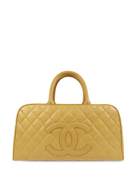 Affordable HOT SALE CHANEL 2003 CC diamond-quilted bowling bag Women