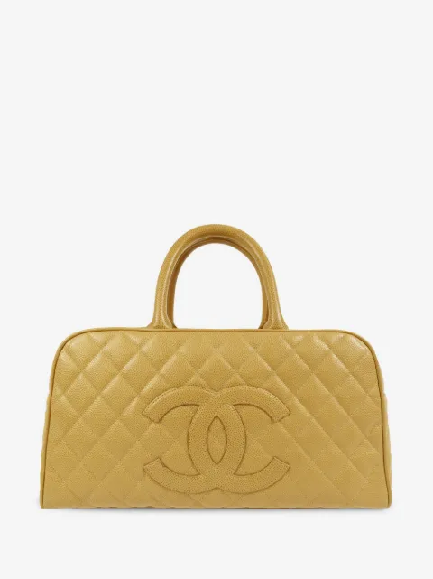 CHANEL Pre-Owned 2003 CC diamond-quilted bowling bag
