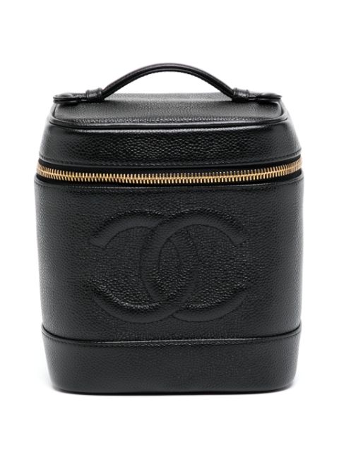 HOT SALE CHANEL 2002 CC stitch vanity handbag Women