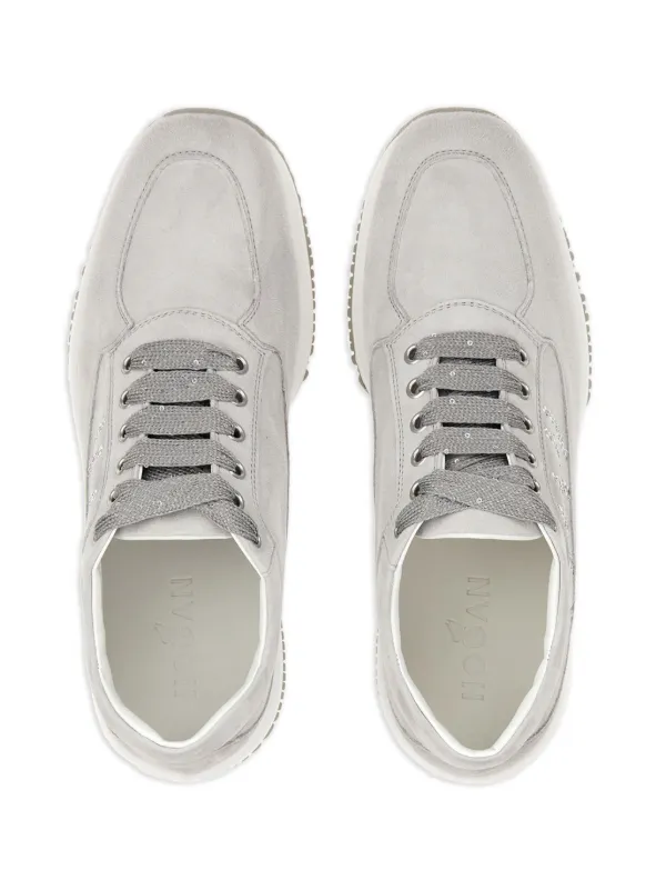 Hogan Interactive crystal-embellished Sneakers Grey FARFETCH PH