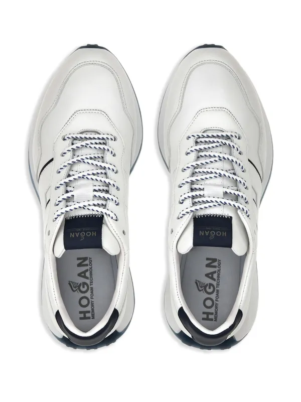 Hogan logo-patch lace-up Sneakers | White | FARFETCH GR