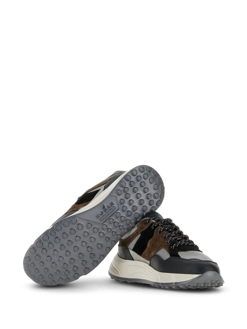 Hogan Hyperlight Lace-up Sneakers In Black