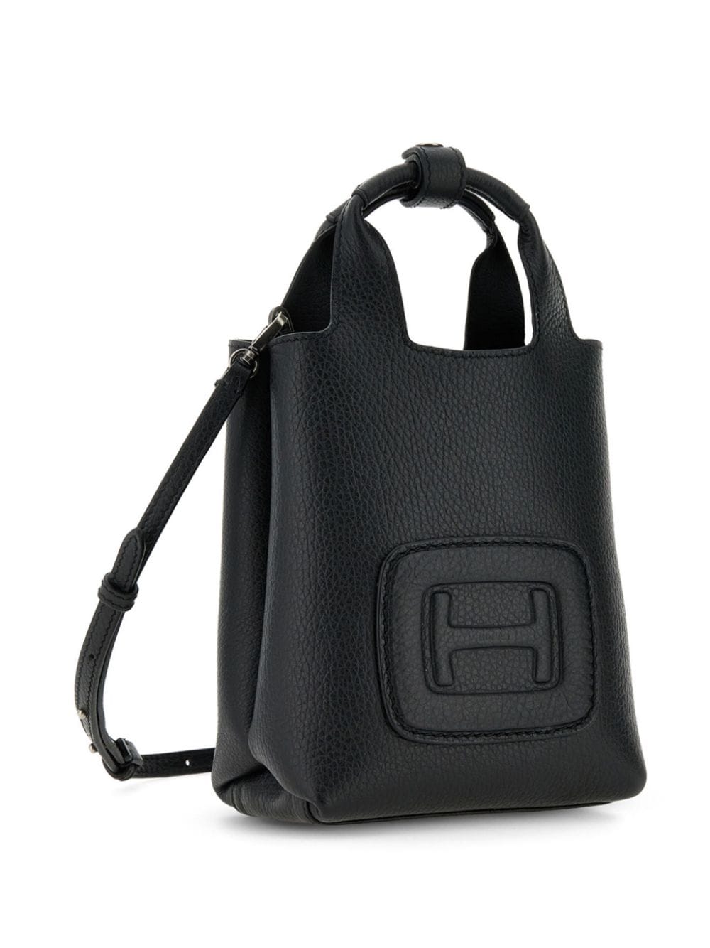 Shop Hogan H-bag Mini Shopping Bag In Black