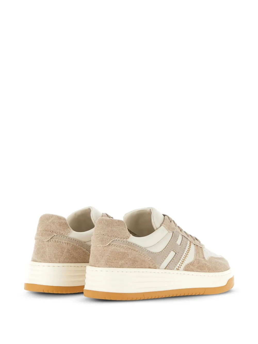 Shop Hogan H630 Logo-patch Sneakers In Neutrals