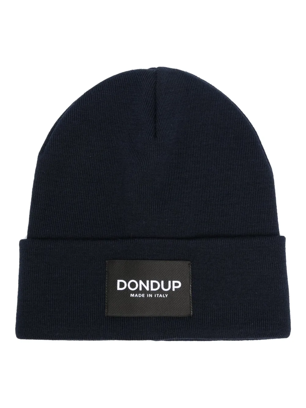 Dondup Logo Patch Beanie In Blue