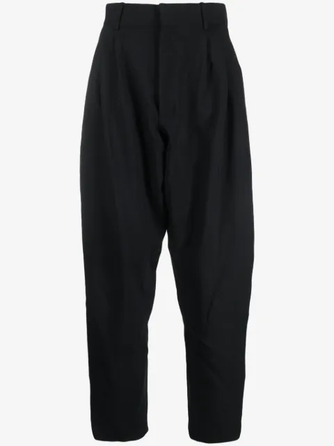 QUIRA pleat-detailing wool tapered trousers