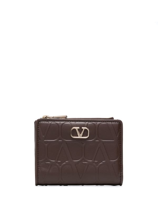 Valentino Garavani Leather Toile Iconographe Calfskin Cardholder