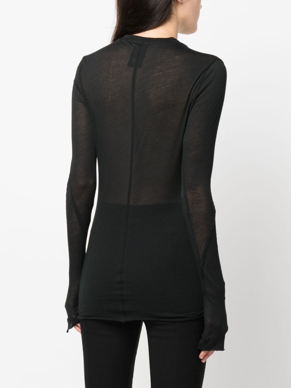 Shop Thom Krom Semi-sheer Cotton T-shirt In Schwarz