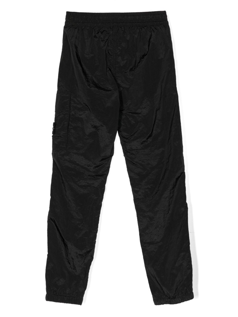 Shop Stone Island Junior Compass-logo Cargo Trousers In Black