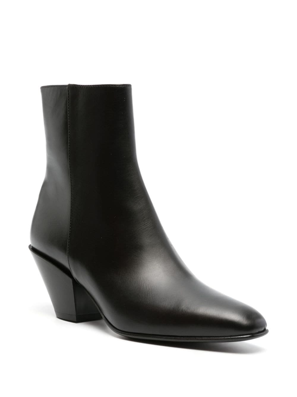 Shop Roberto Festa Allyk 70mm Ankle Leather Boots In Black