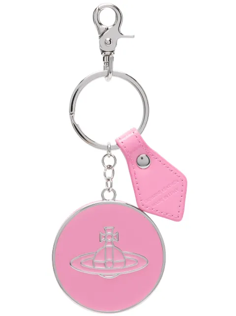 Vivienne Westwood Orb logo-plaque patent-leather keyring