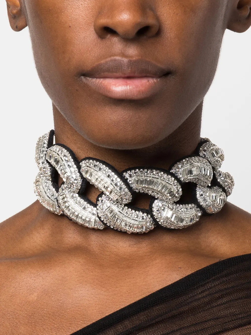 David Koma Choker verfraaid met kristal - Zilver