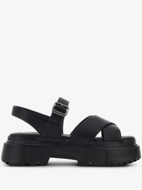 Hogan crossover-straps flat sandals 