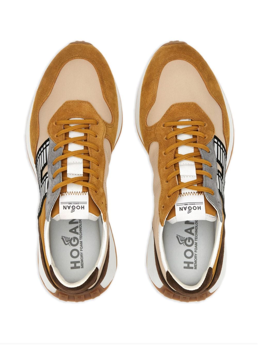 Shop Hogan H601 Low-top Sneakers In Brown