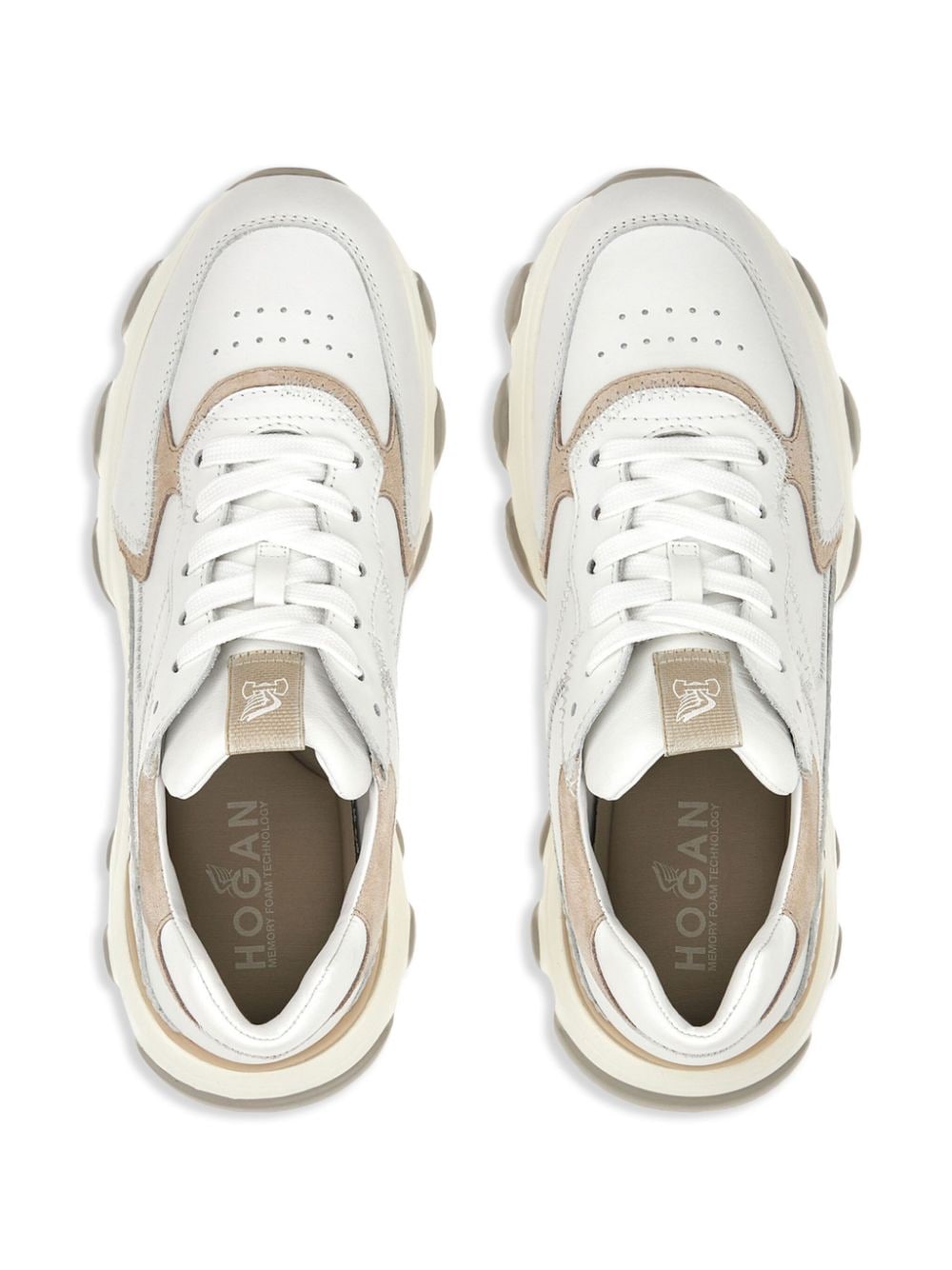 Shop Hogan Hyperactive Leather Sneakers In Weiss