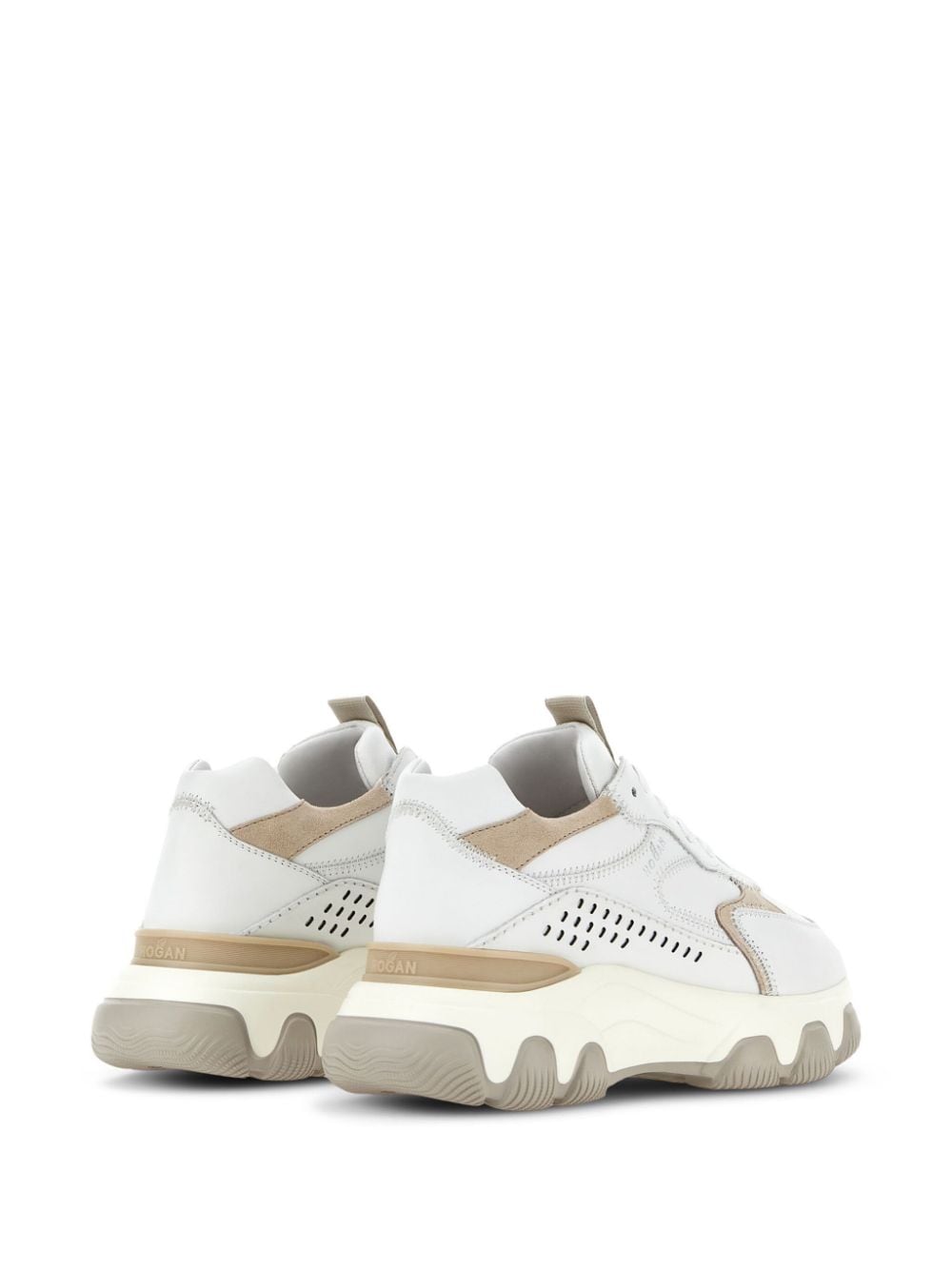 Shop Hogan Hyperactive Leather Sneakers In Weiss