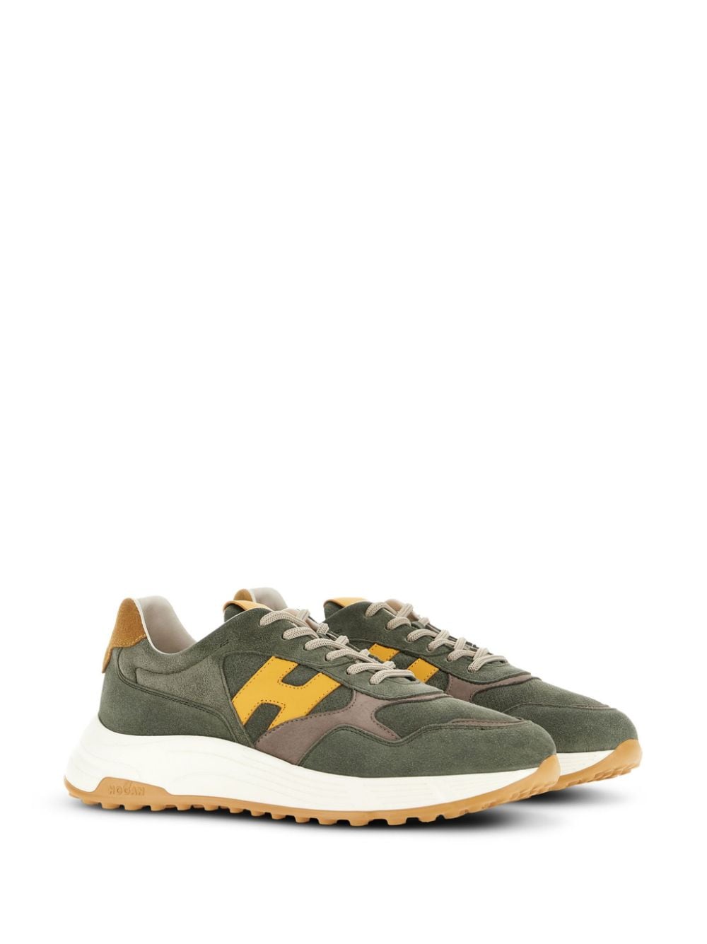 Shop Hogan Hyperlight Lace-up Sneakers In Green