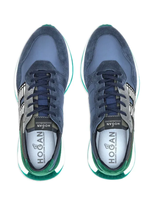 Hogan H601 Panelled Suede Sneakers | Blue | FARFETCH BN