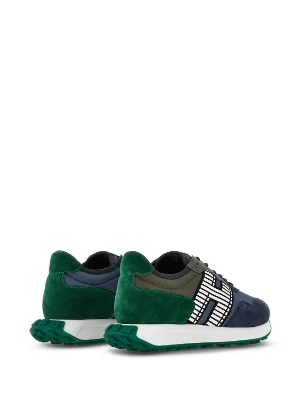 【送料&関税込】Hogan H601 Sneaker In Suede Hogan - HOGAN H601 VERT BLANC Sneakers on labotte