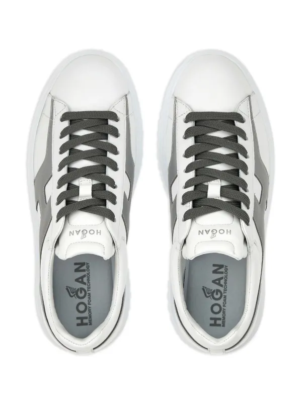Hogan H-Stripes lace-up Sneakers | White | FARFETCH PL