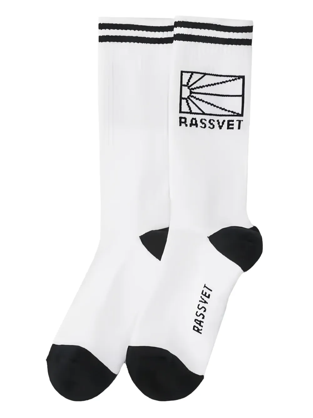 RASSVET stripe-detail socks | White | Image 1