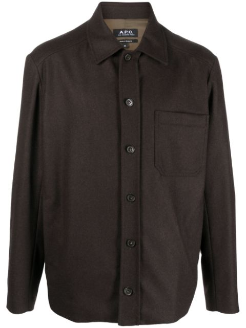 A.P.C. button-up wool-blend jacket Men