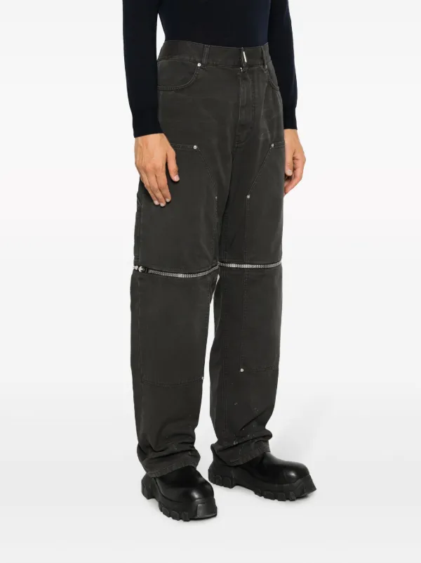 【35％OFF】 Givenchy zip-detailed straight-cut Trousers | Black | FARFETCH パンツ