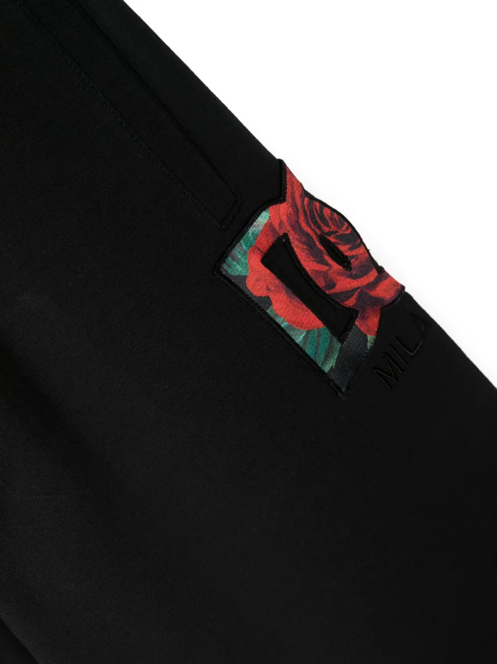 Shop Dolce & Gabbana Logo-embroidered Jersey Track Pants In Black