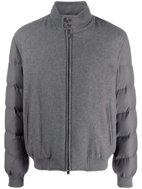 Corneliani high-neck padded bomber jacket