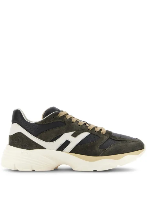 Hogan panelled suede sneakers