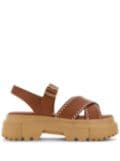 Hogan H644 leather sandals - Brown