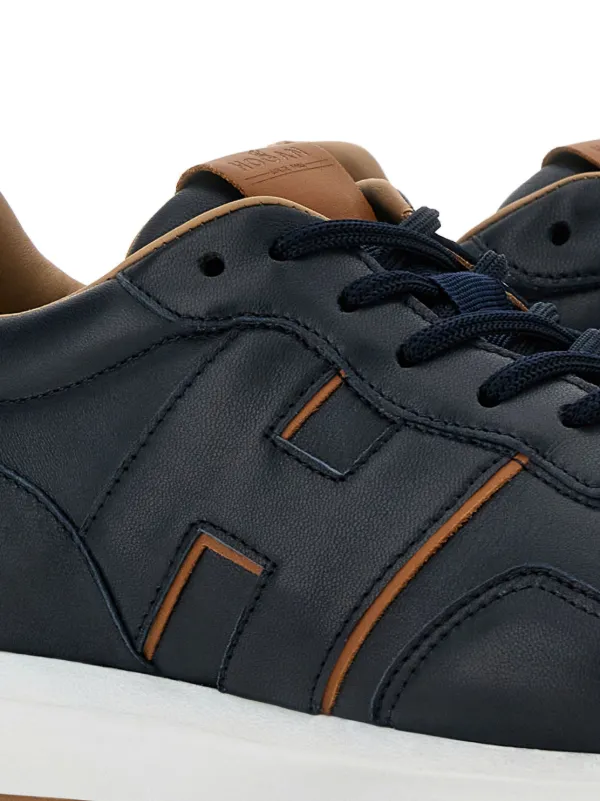 【送料&関税込】Hogan H601 Sneakers Hogan H601 Leather lace-up Sneakers | Black | FARFETCH